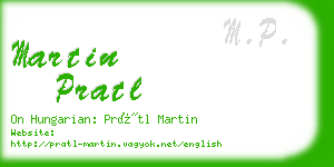 martin pratl business card